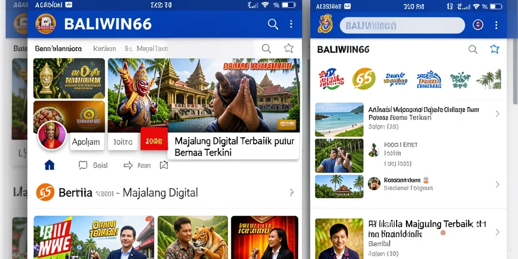 Antarmuka sederhana dan informatif dari aplikasi BALIWIN66.