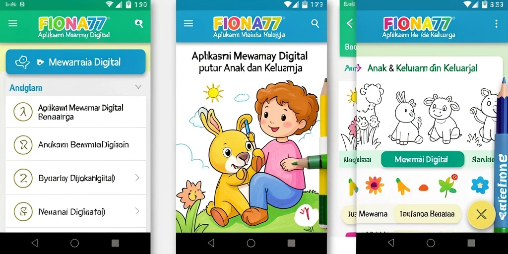Antarmuka FIONA77 yang interaktif untuk mewarnai digital.