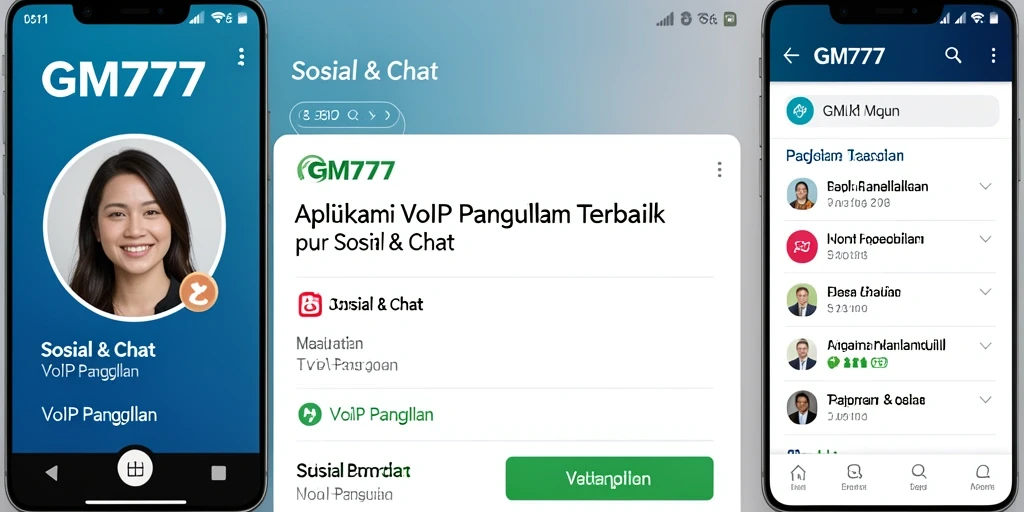 Tampilan antarmuka GM777 yang intuitif dan menarik untuk VoIP Panggilan.