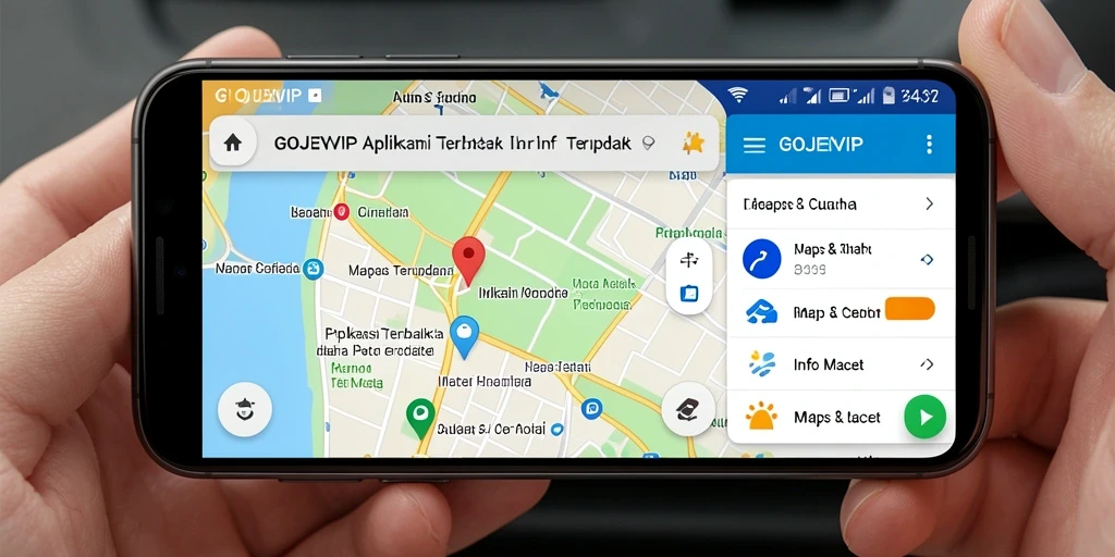 Antarmuka GOJEKVIP menampilkan informasi kemacetan secara jelas.