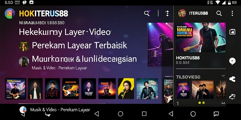 Antarmuka aplikasi HOKITERUS88 yang menampilkan fungsi Perekam Layar.