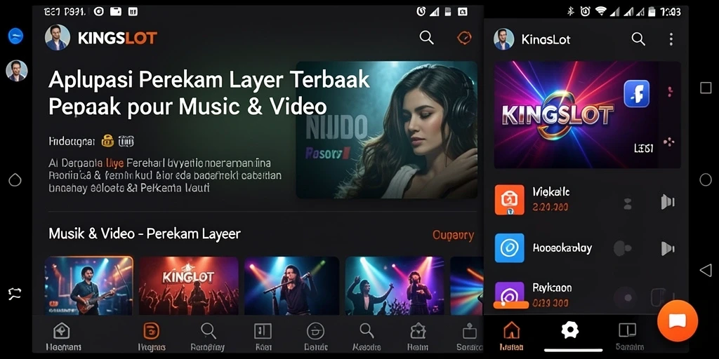 Tampilan antarmuka KINGSLOT yang intuitif untuk Perekam Layar.