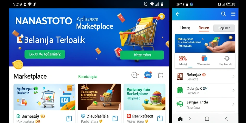 Tampilan antarmuka utama NANASTOTO yang penggunaannya mudah dalam Marketplace.