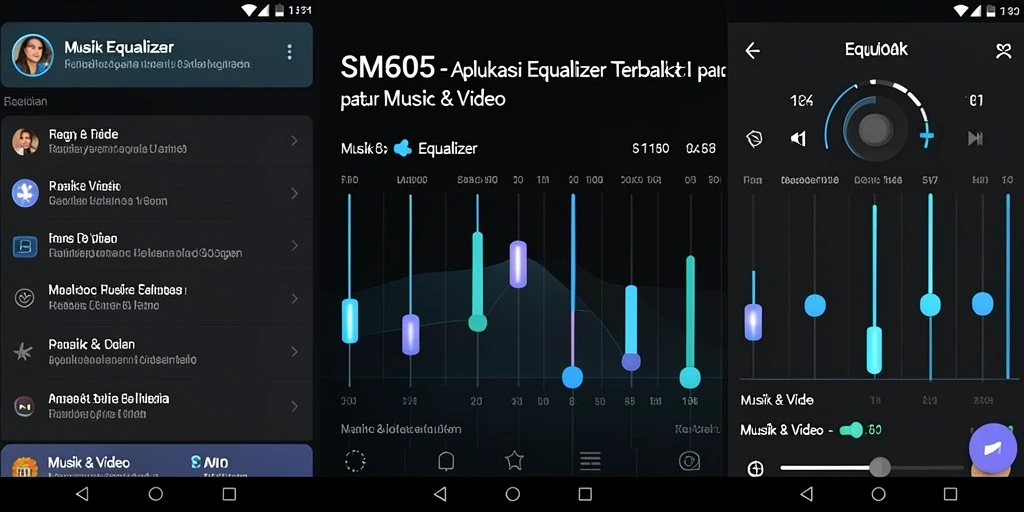 Antarmuka aplikasi SM605 yang menarik dan fungsional.