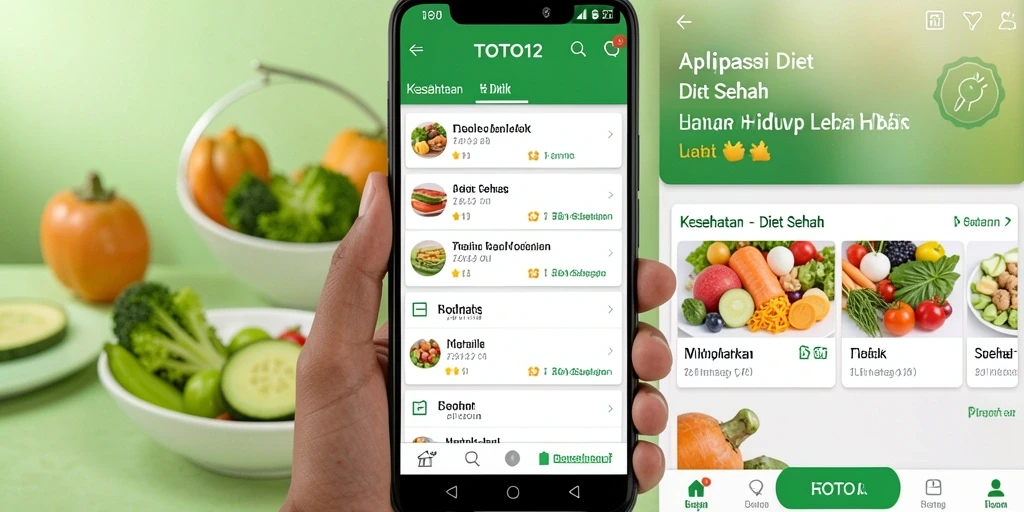Antarmuka TOTO12 yang sederhana dan fungsional untuk Diet Sehat.